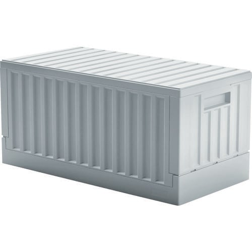 フタ付折りたたみコンテナー 45L ホワイト