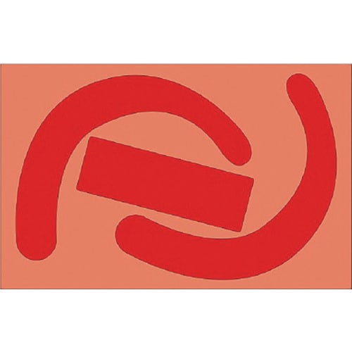 安全帯使用確認ステッカー 蛍光赤(10枚)