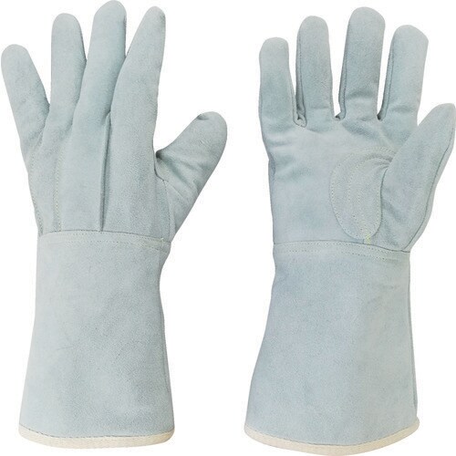 ハニカム溶接用5本指皮手袋