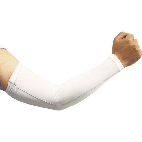 冷感 パワーストレッチアームカバー ホワイト