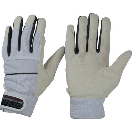 ピーユー・キング ホワイト×グレー L