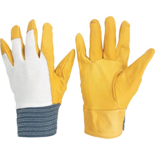 牛表革手袋 MT−14D 甲メリヤス−黄