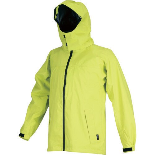 フードが回るストレッチレインスーツ ライム L