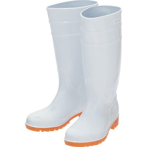 鉄先芯入PVC耐油長靴 26.0CM ホワイト