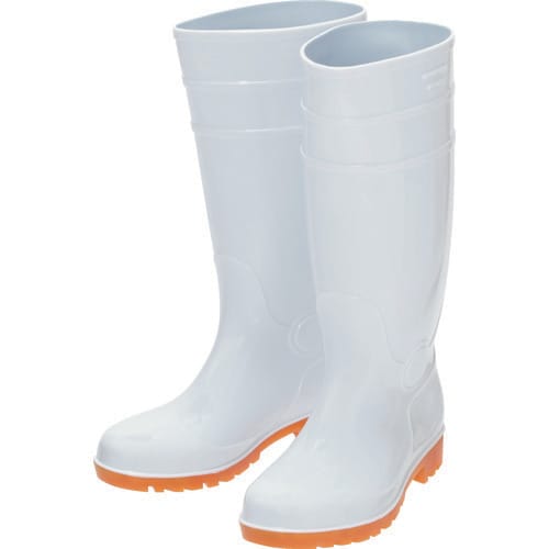 鉄先芯入PVC耐油長靴 27.0CM ホワイト
