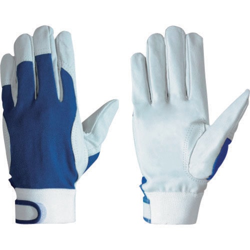 豚革甲メッシュ袖口マジック付 129豚白 L寸