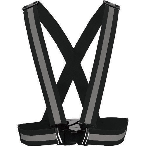 伸縮安全ベスト ブラック