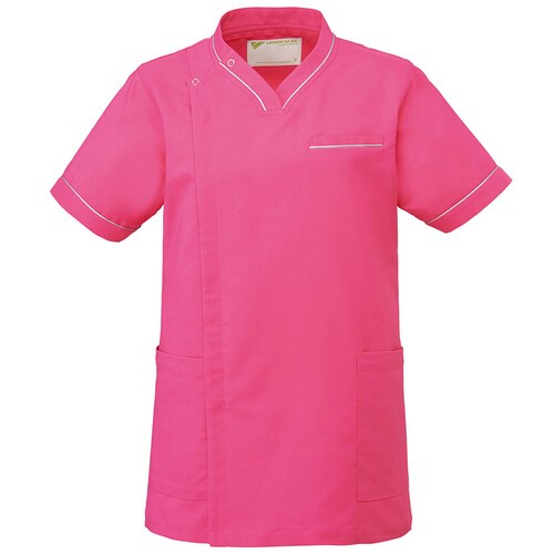 男女兼用スクラブ 上 チェリーピンク L