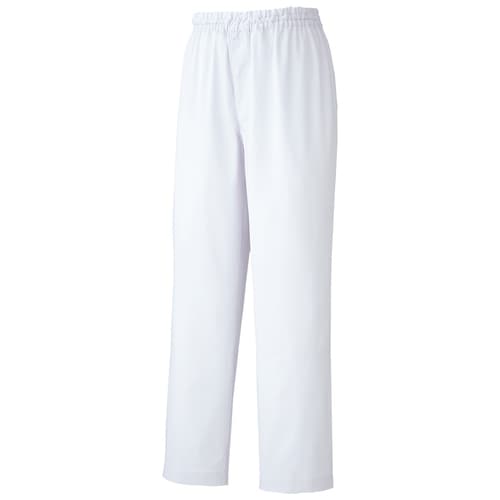 男子スラックス 厚地MH07下 ホワイト M