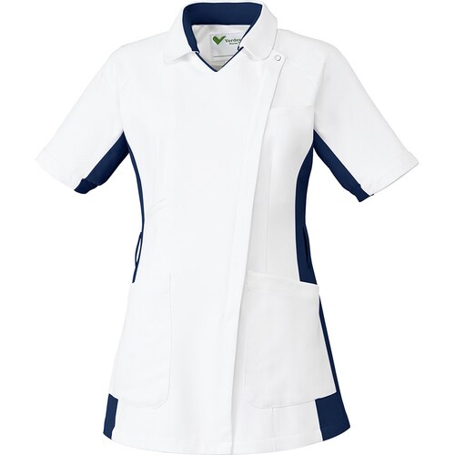 チュニック VEM137上 白×紺 3L