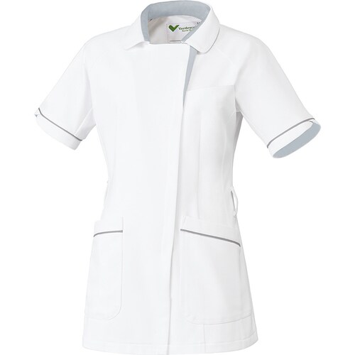 チュニックVEM141上 白×シルバーグレー 3L