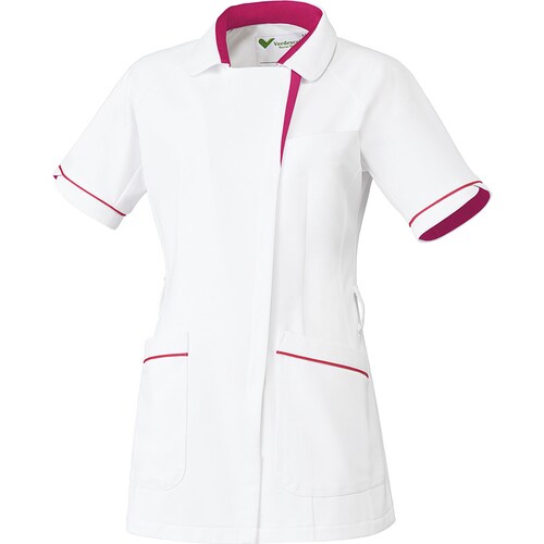 チュニック VEM145上 白×ローズピンク LL