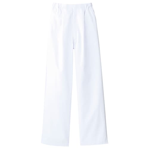 女子スラックス脇ポケット厚地WH01下 白 21号