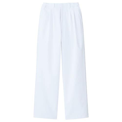 女子厚地スラックス脇ポケットWH09下 白 13号