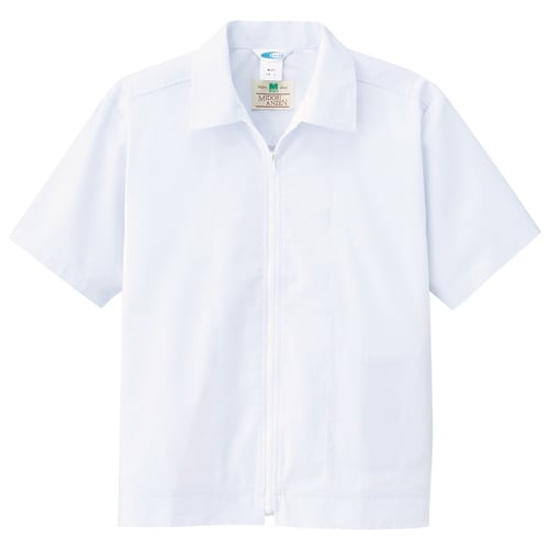 男女共用半袖ジャンパー 薄地MHS02上 白 M