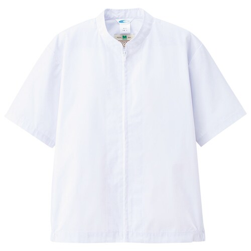 男女共用半袖ブルゾン 薄地MHS05W上 白 S