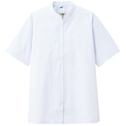 男女共用半袖コート MHS07上 ホワイト L