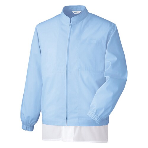 男女共用長袖ブルゾン MHS325B上 青 5L