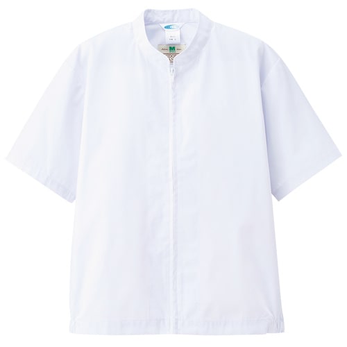 男女共用半袖ブルゾン MHS04 上 白 SS