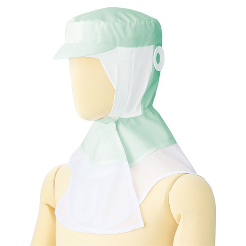 フード(ツバ付)マスク掛け丸型 SH39G 緑 S