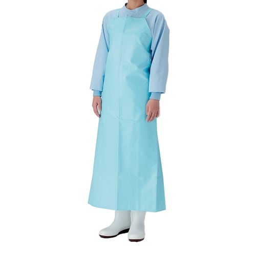 胸付きエプロン FWU−200B 90×115 青