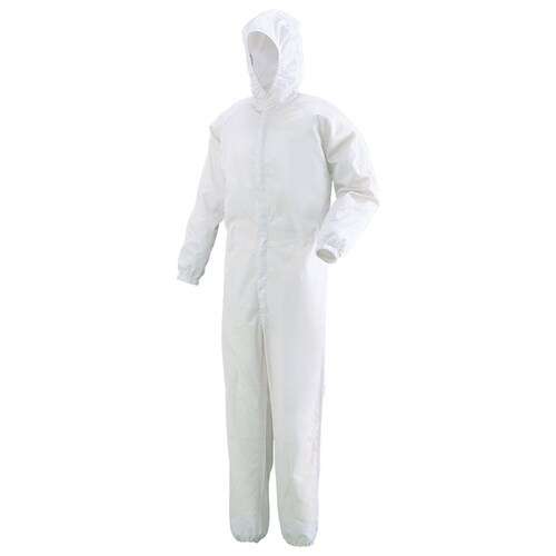フード一体型クリーンスーツ C1351W 白 3L