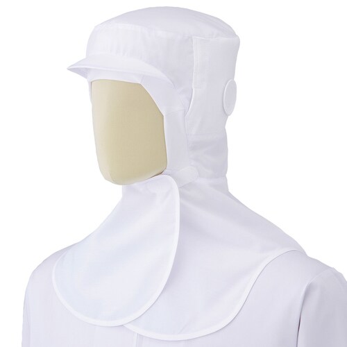 フード ツバ付マスク掛け丸型 SH25W白 フリー