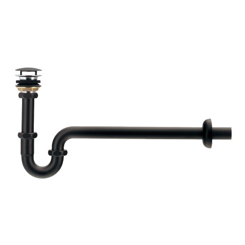 丸鉢付Pトラップ ブラック