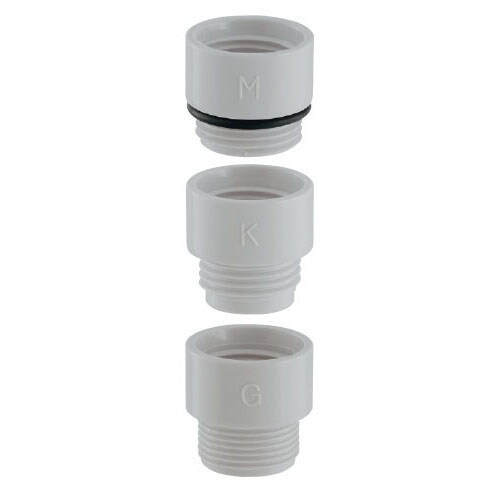 シャワーホースアダプターセット 白