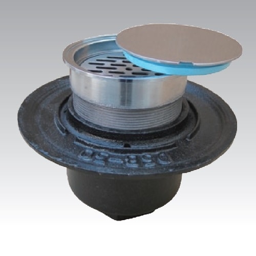 防水用床排水トラップ掃除口(内部目皿付)