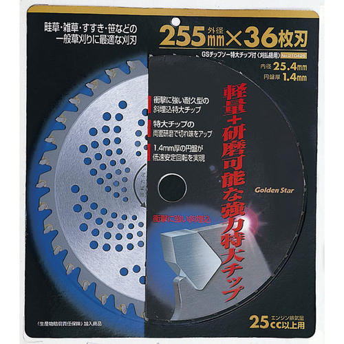 GS チップソー特大チップ付 255x36P