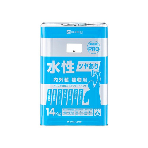 水性ツヤあり建物用PRO 白 14K