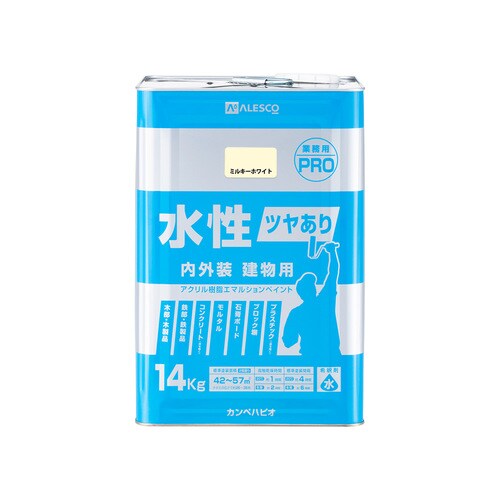 水性ツヤあり建物用PRO ミルキーホワイト 14K