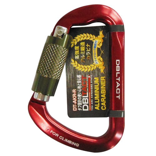 アルミロックカラビナ レッド#360429