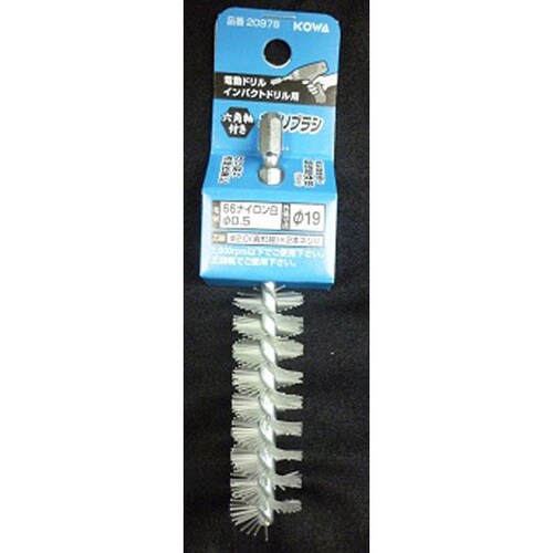 六角軸ネジリブラシ 66ナイロンφ19