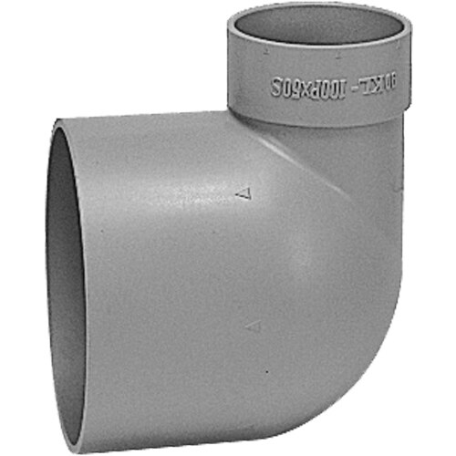 90KL100PX65S排水90゜片受異径エルボ