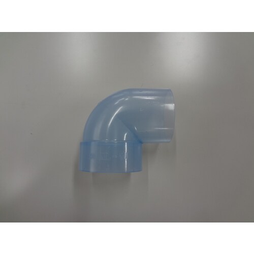 90KL50透明 排水継手 90゜片受エルボ