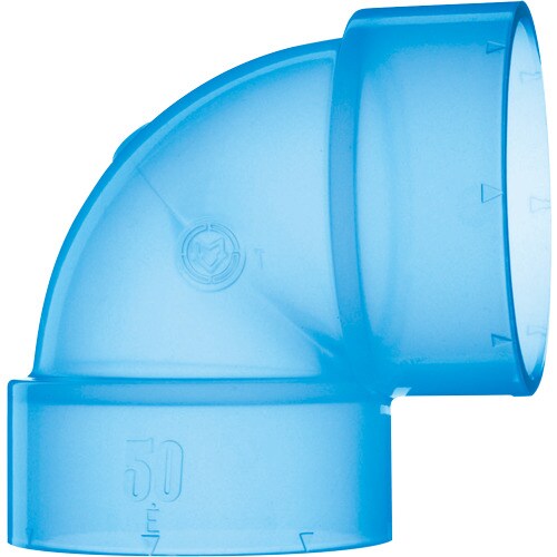 DVDL40透明 DV継手 DV90゜エルボ