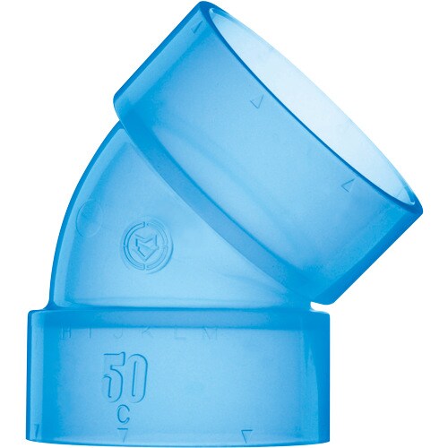 DV45L40透明 DV継手 DV45゜エルボ