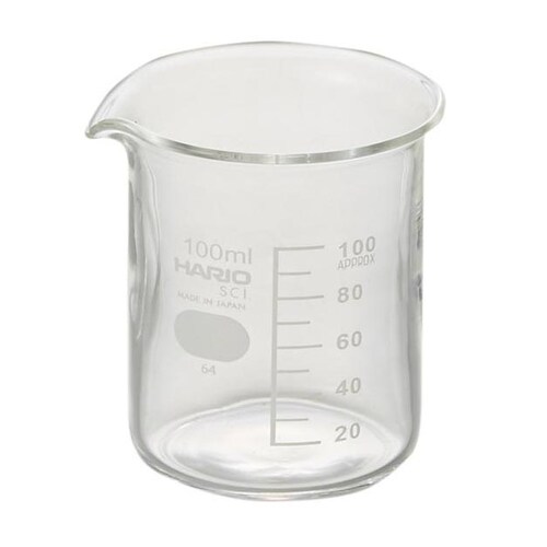 ビーカー (HARIO) 100mL (6個組)