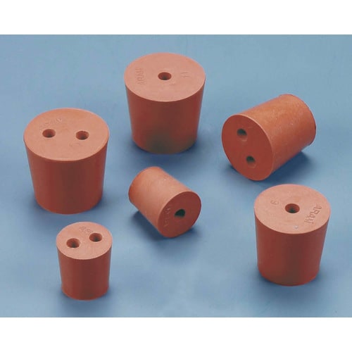 穴あき赤ゴム栓 No.13 6mmφ×1穴