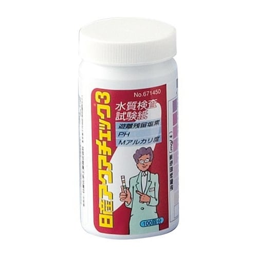 簡易残留塩素試験紙アクアチェック3 100枚×6