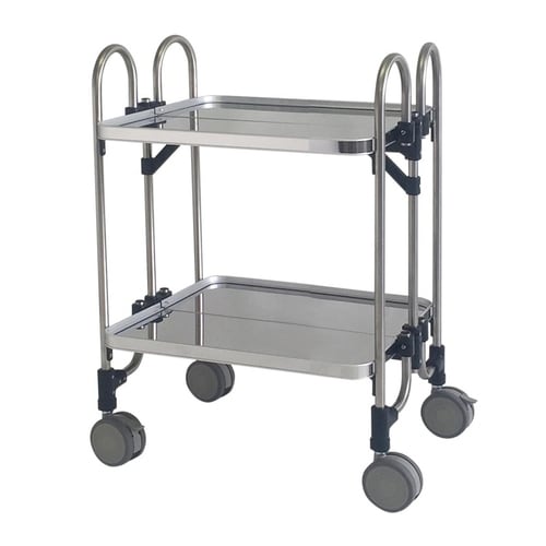 折りたたみ式ステンレスワゴン LEAW−2