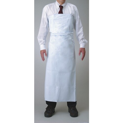 ワンタッチ前掛ロング B型 白