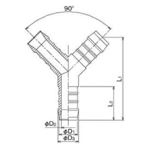 ポリアセタールホース継手 YS04
