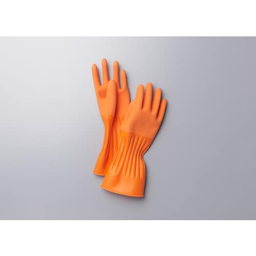 ホット絞り手袋 オレンジ