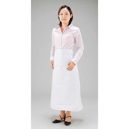 ビニロン前掛胸付 白(LL)