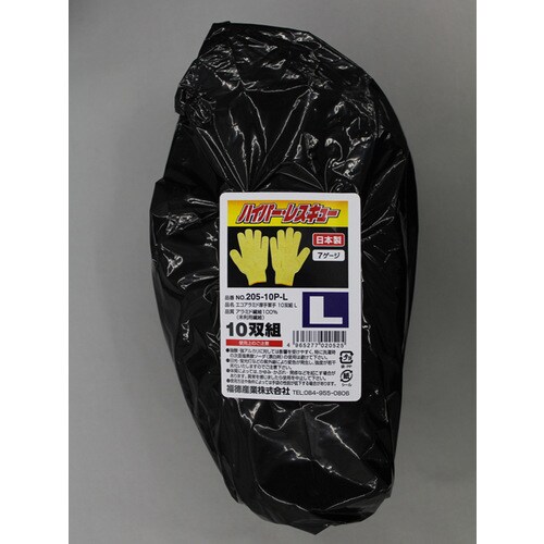 #205−10P L エコアラミド厚手軍手10双組