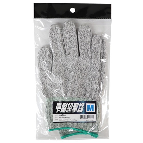 #498−M 高耐切創性下履き手袋 M