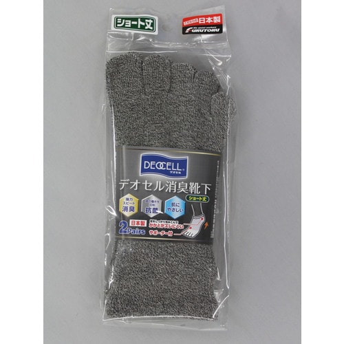 デオセル5本指カカト付ショート丈モクカラーL